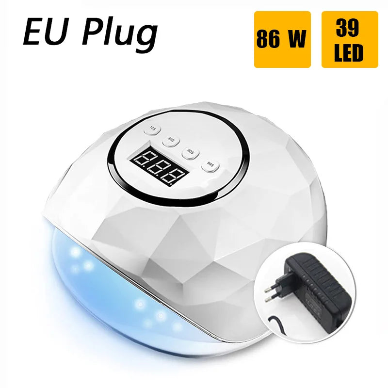 UV LED Nail Lamp with LCD Display – Professional Gel Nail Dryer with Memory Timer