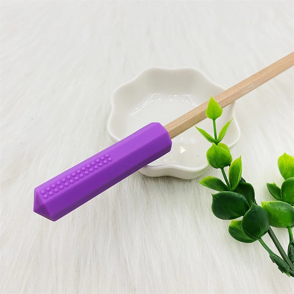 Sensory Chew Necklace Set (5 Pack) – Silicone Chewy Pencil Toppers for Kids with Autism & ADHD