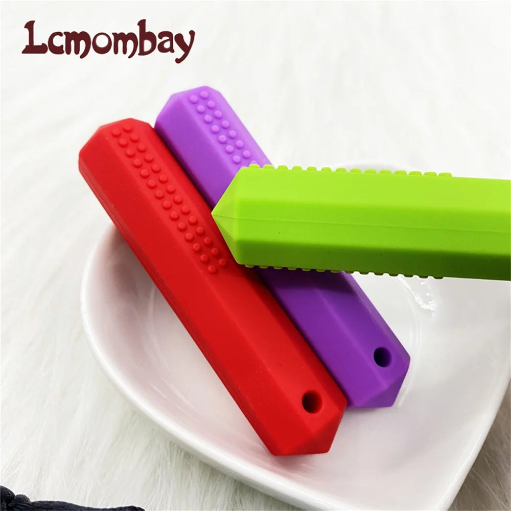 Sensory Chew Necklace Set (5 Pack) – Silicone Chewy Pencil Toppers for Kids with Autism & ADHD