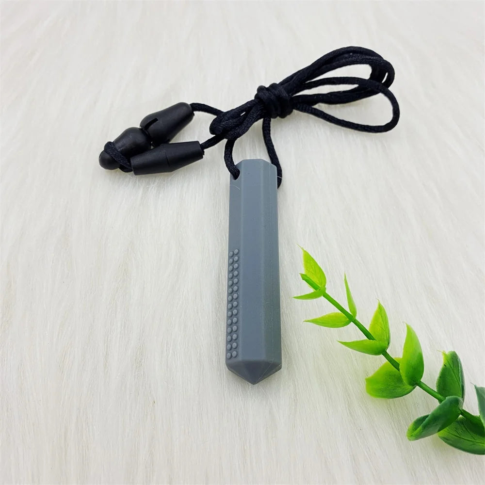 Sensory Chew Necklace Set (5 Pack) – Silicone Chewy Pencil Toppers for Kids with Autism & ADHD