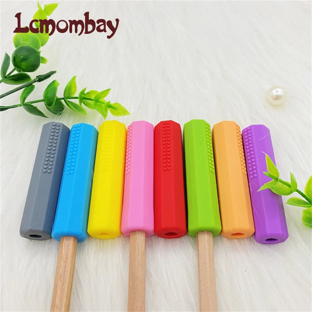 Sensory Chew Necklace Set (5 Pack) – Silicone Chewy Pencil Toppers for Kids with Autism & ADHD