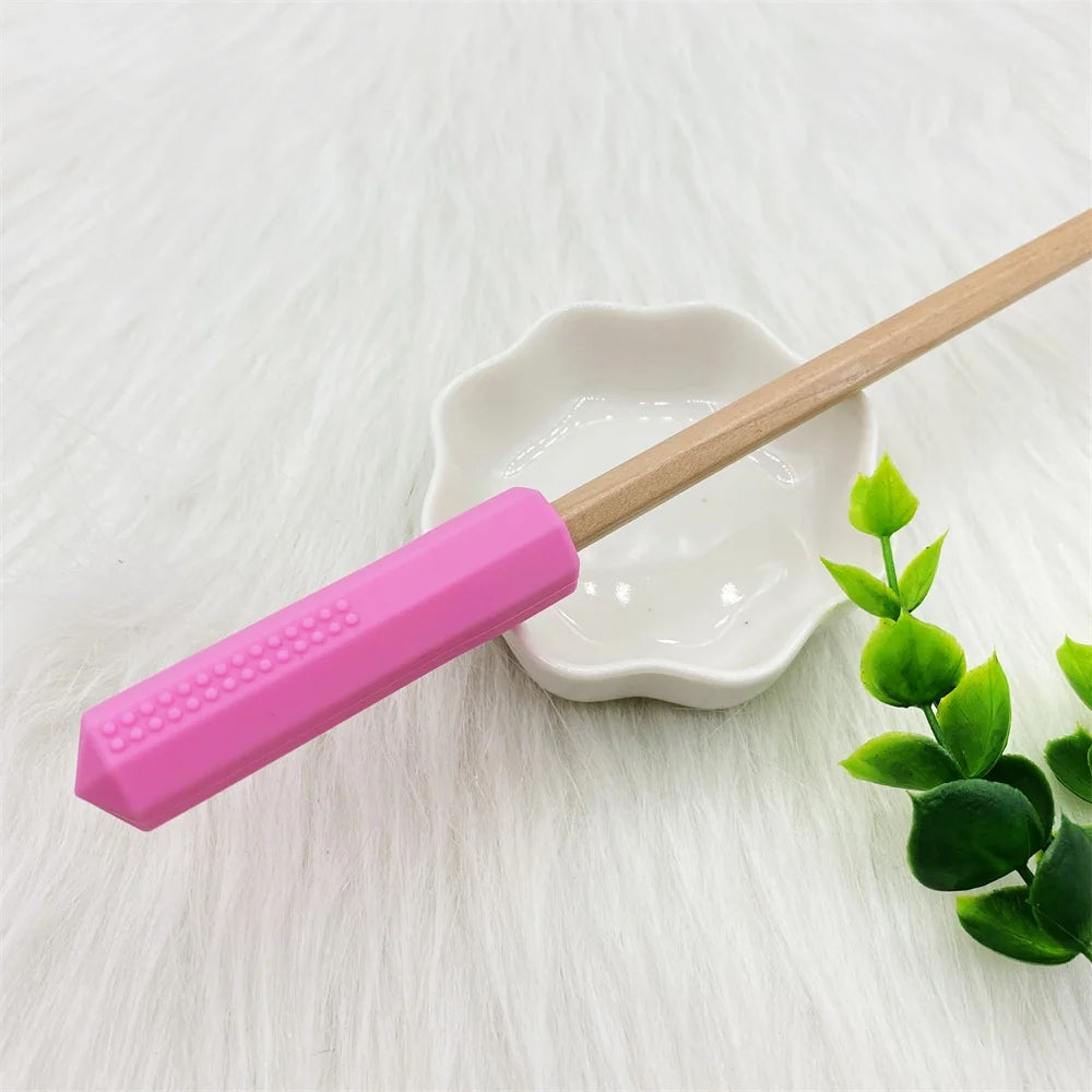 Sensory Chew Necklace Set (5 Pack) – Silicone Chewy Pencil Toppers for Kids with Autism & ADHD