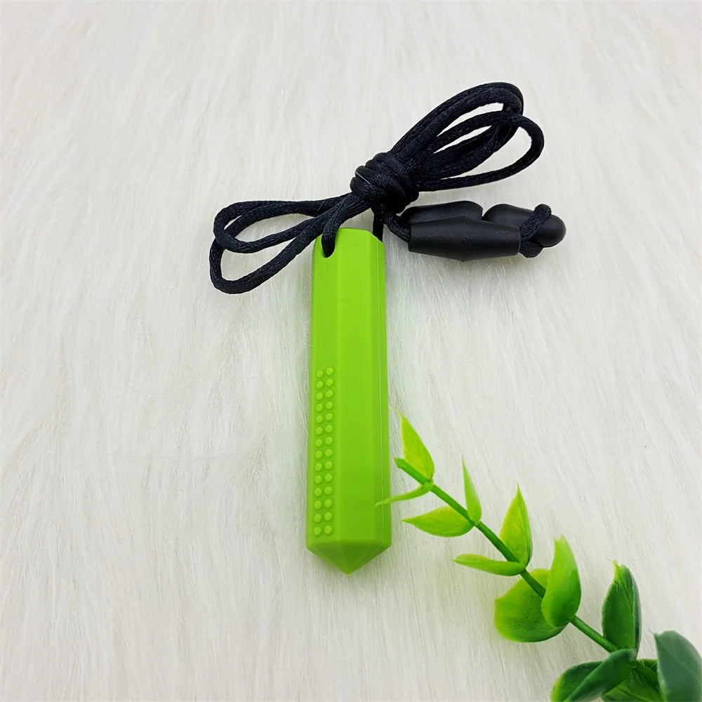 Sensory Chew Necklace Set (5 Pack) – Silicone Chewy Pencil Toppers for Kids with Autism & ADHD