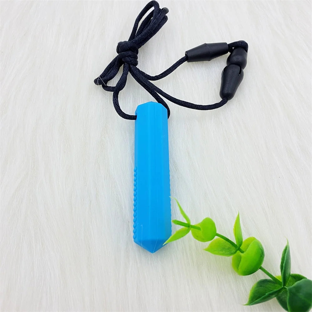 Sensory Chew Necklace Set (5 Pack) – Silicone Chewy Pencil Toppers for Kids with Autism & ADHD