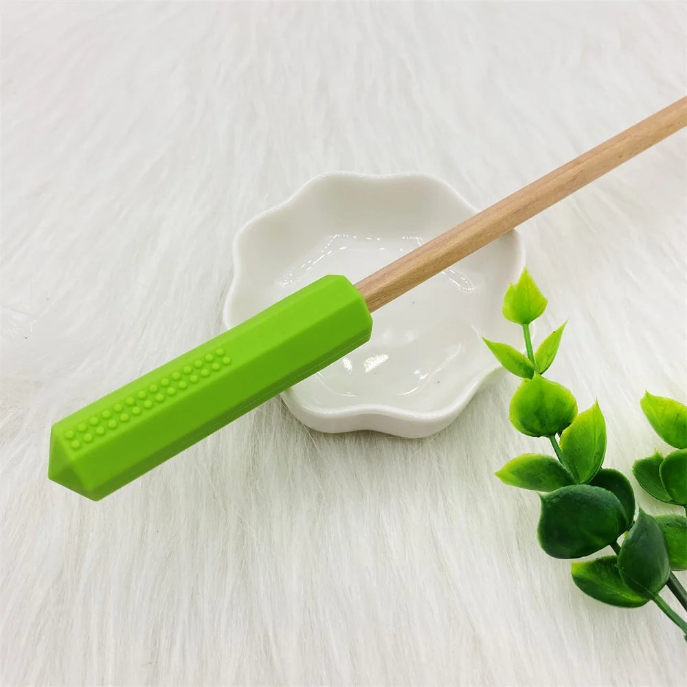 Sensory Chew Necklace Set (5 Pack) – Silicone Chewy Pencil Toppers for Kids with Autism & ADHD