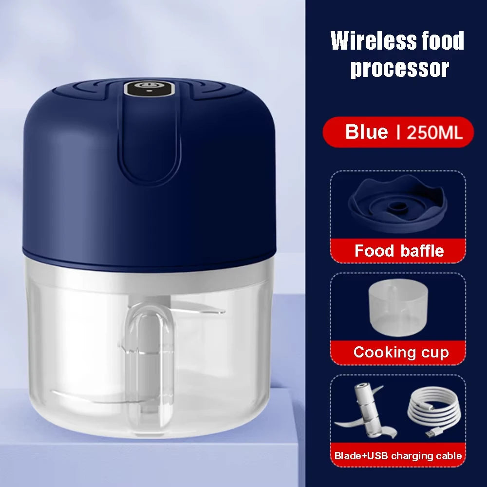 1 electric meat grinder, garlic puree machine, mini 250ML ginger chili chopper, onion grinder, kitchen food mixer