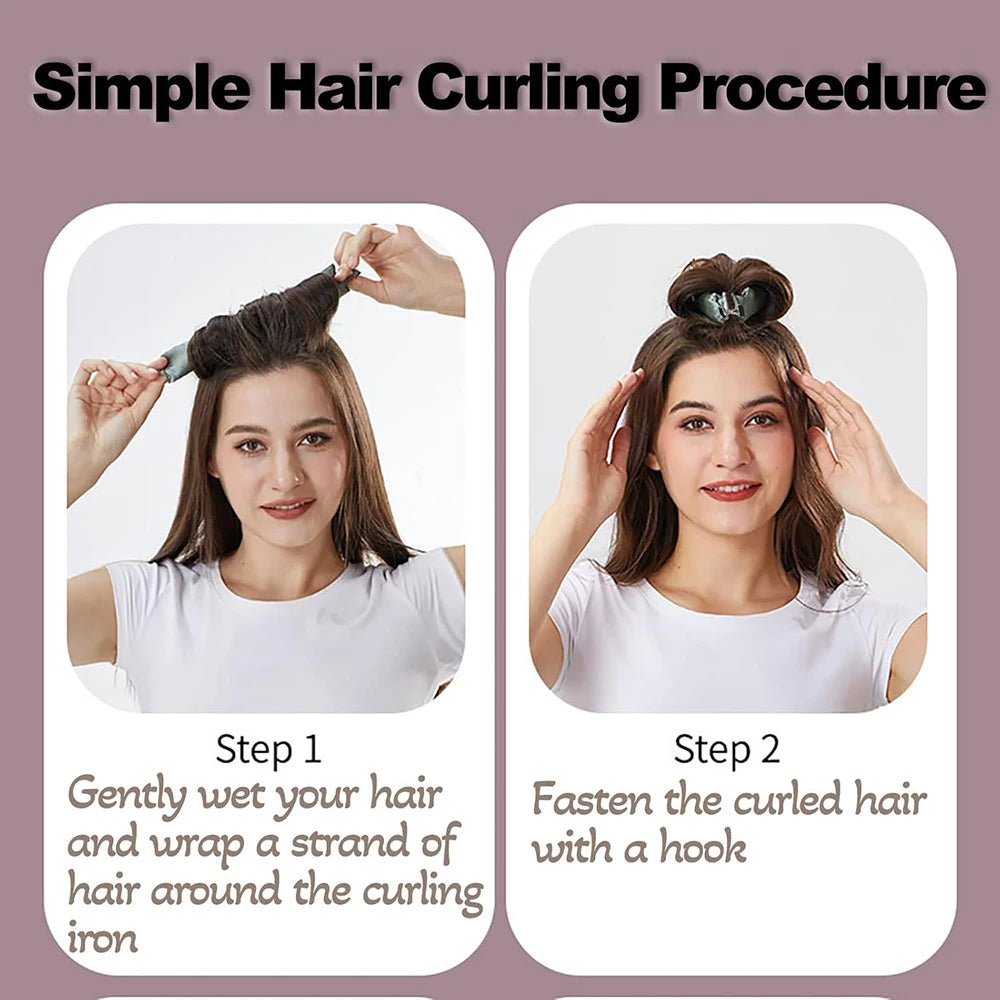 Heatless Hair Curling Rod Headband – Overnight Soft Hair Curlers for Natural No-Heat Waves