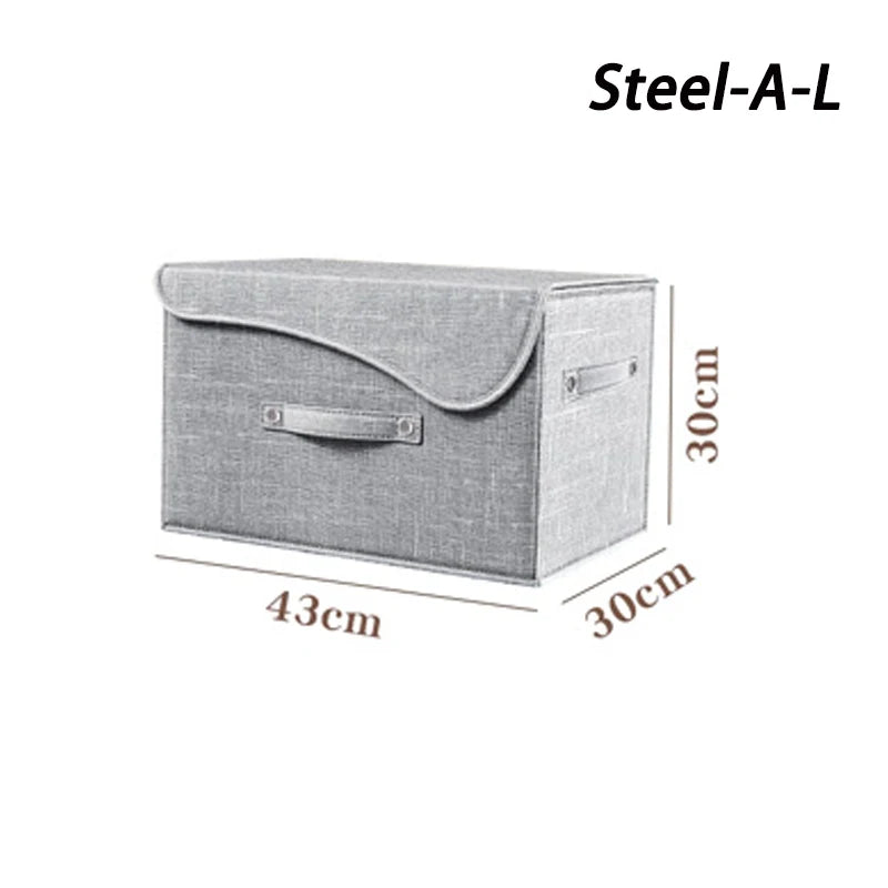 Large Foldable Storage Box with Lid – Heavy Duty Wardrobe Organizer for Clothes & Toys