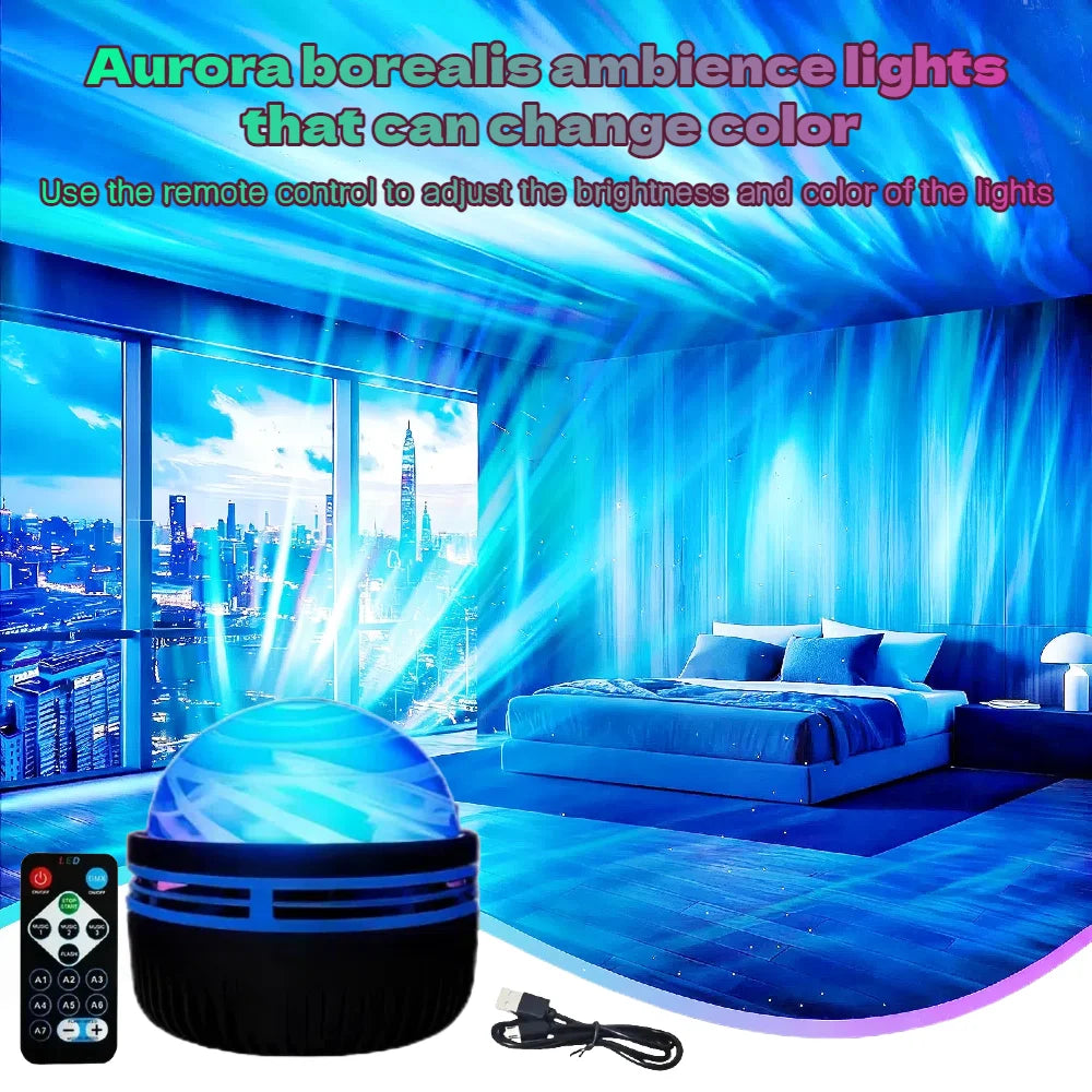 Galaxy Projector – LED Starry Night Light with Nebula Effects