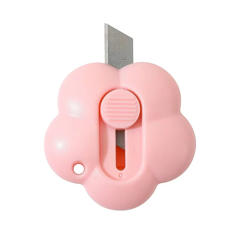 Petal-Point Mini Flower Utility Knife – Safety Box Opener & Paper Cutter in Macaron Pastels
