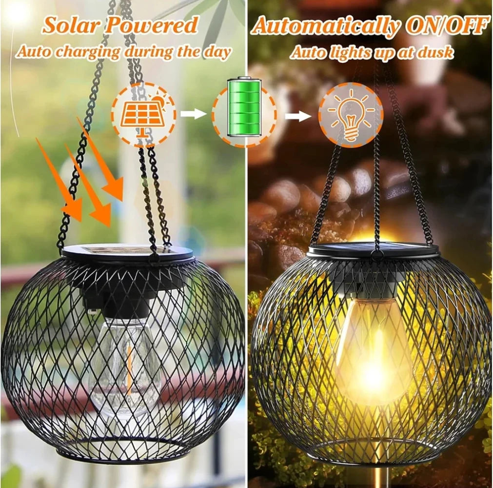 Solar Hanging Lantern – Waterproof Outdoor Decorative Garden Light