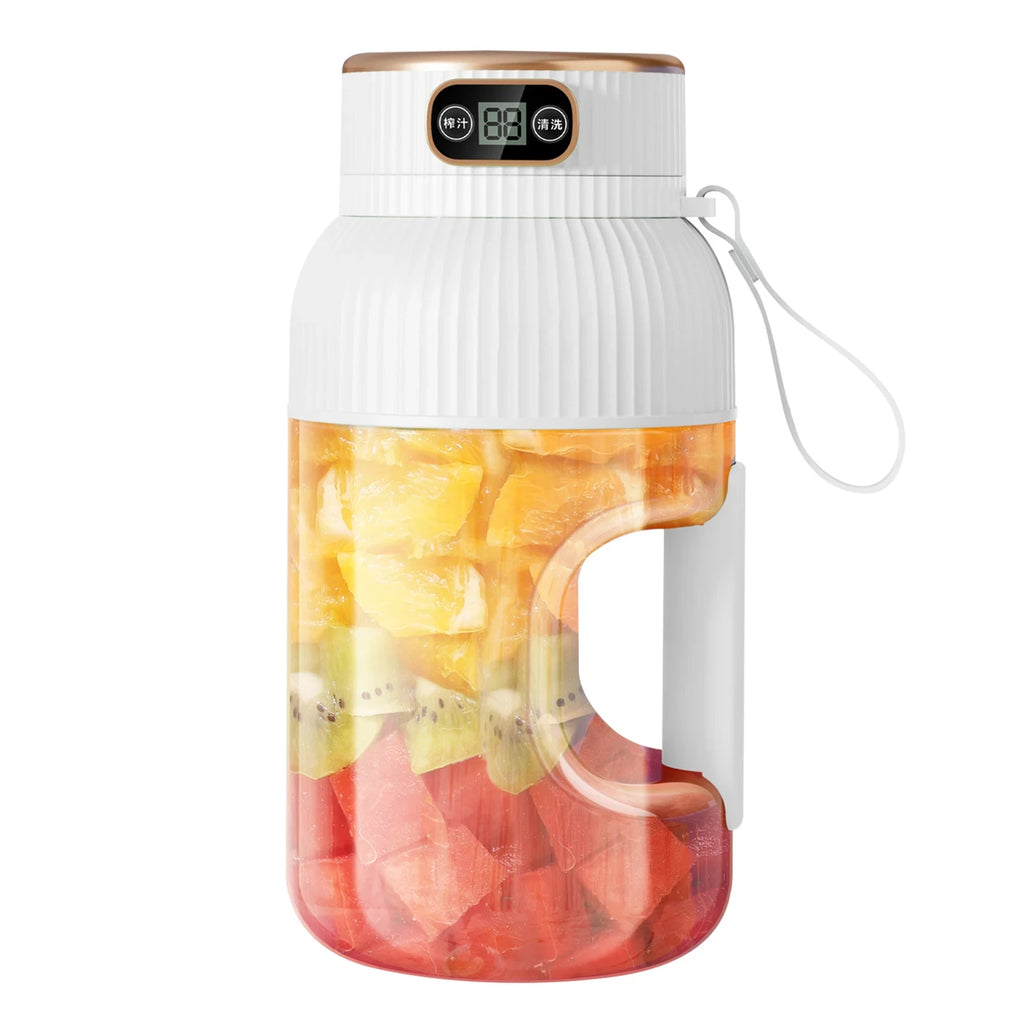 Portable Electric Fruit Juicer & Smoothie Blender – High-Capacity USB Rechargeable Mixer
