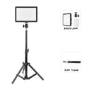 Dimmable LED Video Light Panel with Adjustable Tripod Stand | Portable Photography Fill Lighting
