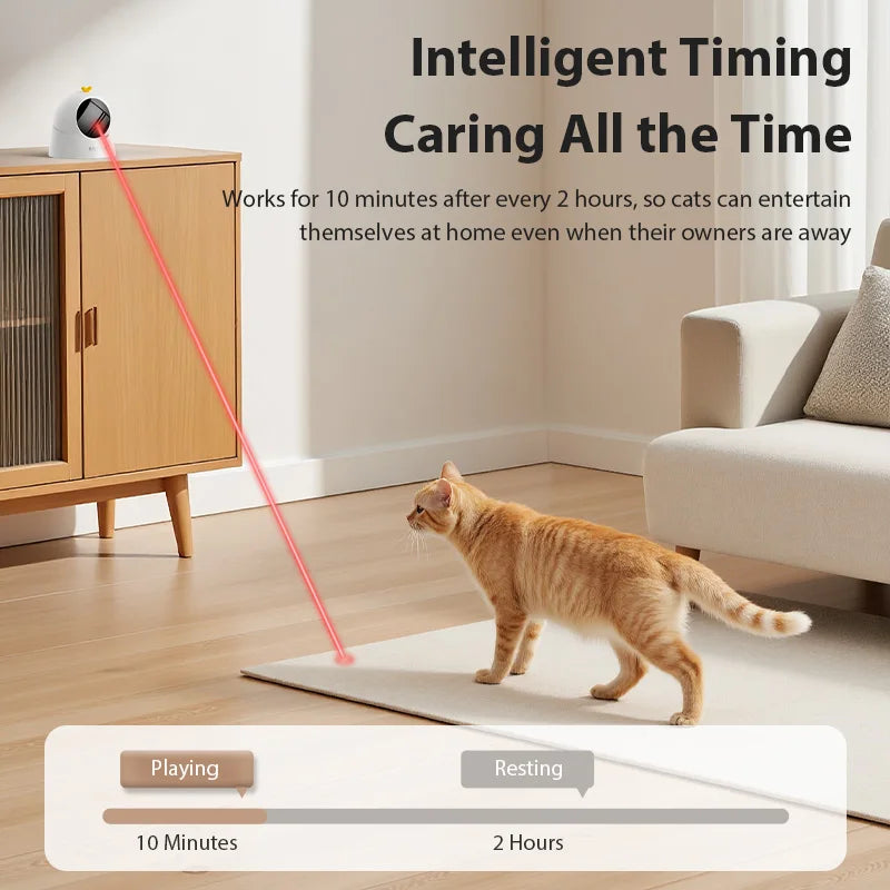 ROJECO Automatic Cat Laser Toy – Interactive Smart Laser Pet Toy with Adjustable Modes