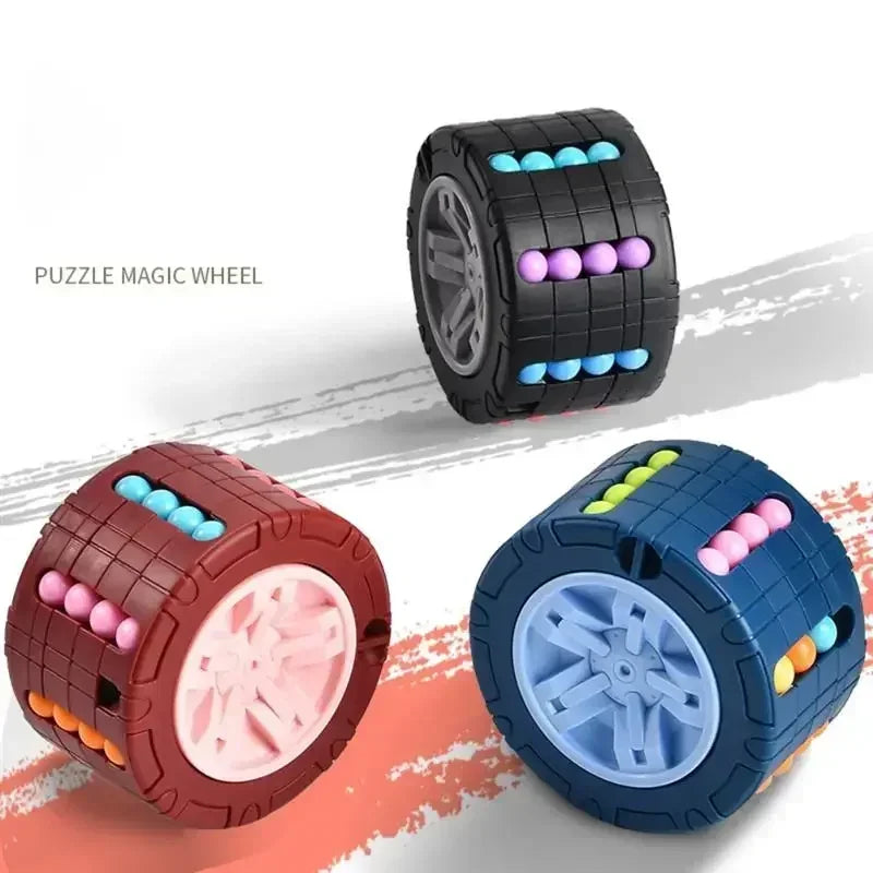 3D Cylinder Bean Puzzle & Fidget Spinner – Rotating Slide Logic Game for Stress Relief & Focus