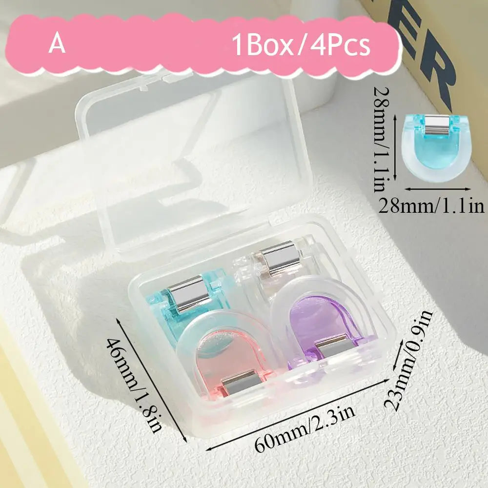 VividView Multifunctional Page Clips – 4-Piece Transparent Corner Clip Set for Books, Files & Indexing