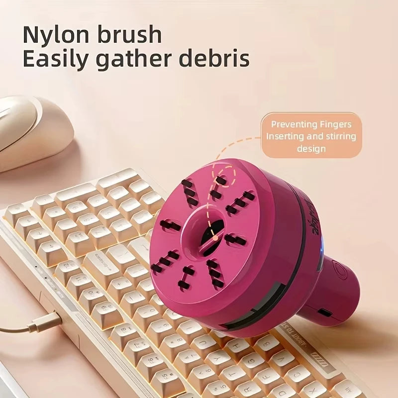 Mini Desktop Vacuum Cleaner – USB Rechargeable 3-Speed Keyboard & Desk Dust Cleaner