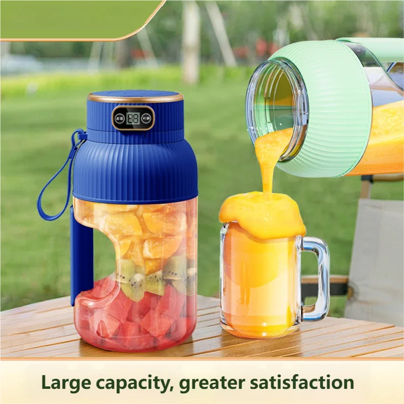 Portable Electric Fruit Juicer & Smoothie Blender – High-Capacity USB Rechargeable Mixer