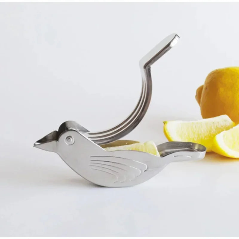 Elegant Bird-Shaped Lemon Squeezer | Premium 304 Stainless Steel Manual Citrus Juicer & Tea Infuser
