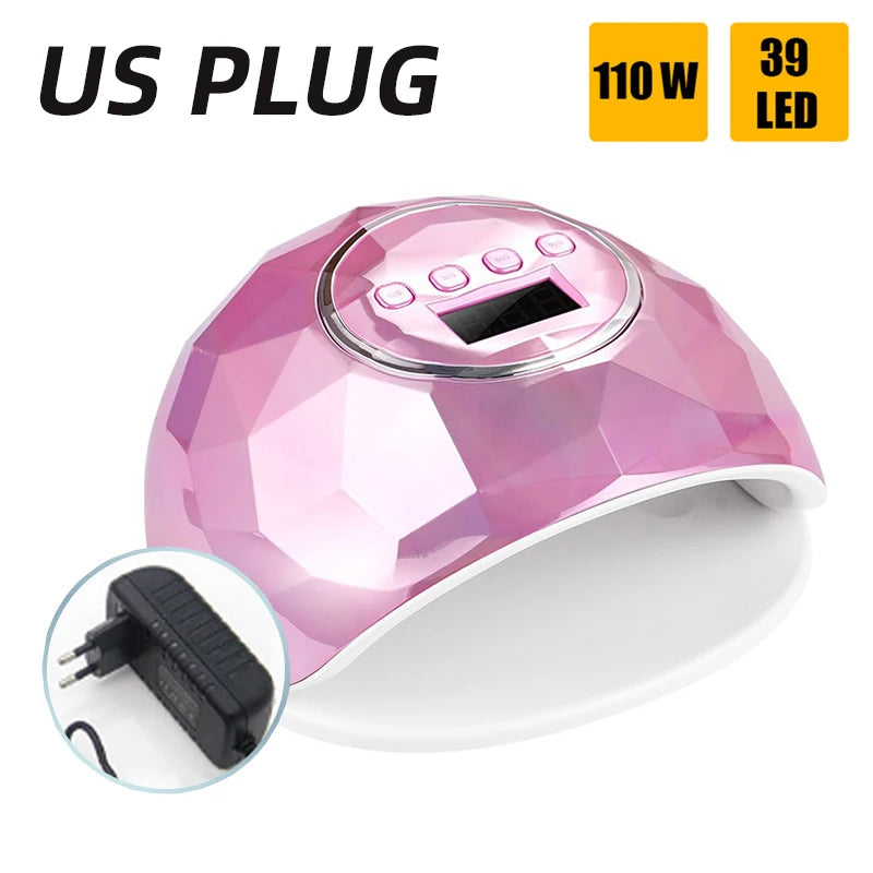 UV LED Nail Lamp with LCD Display – Professional Gel Nail Dryer with Memory Timer