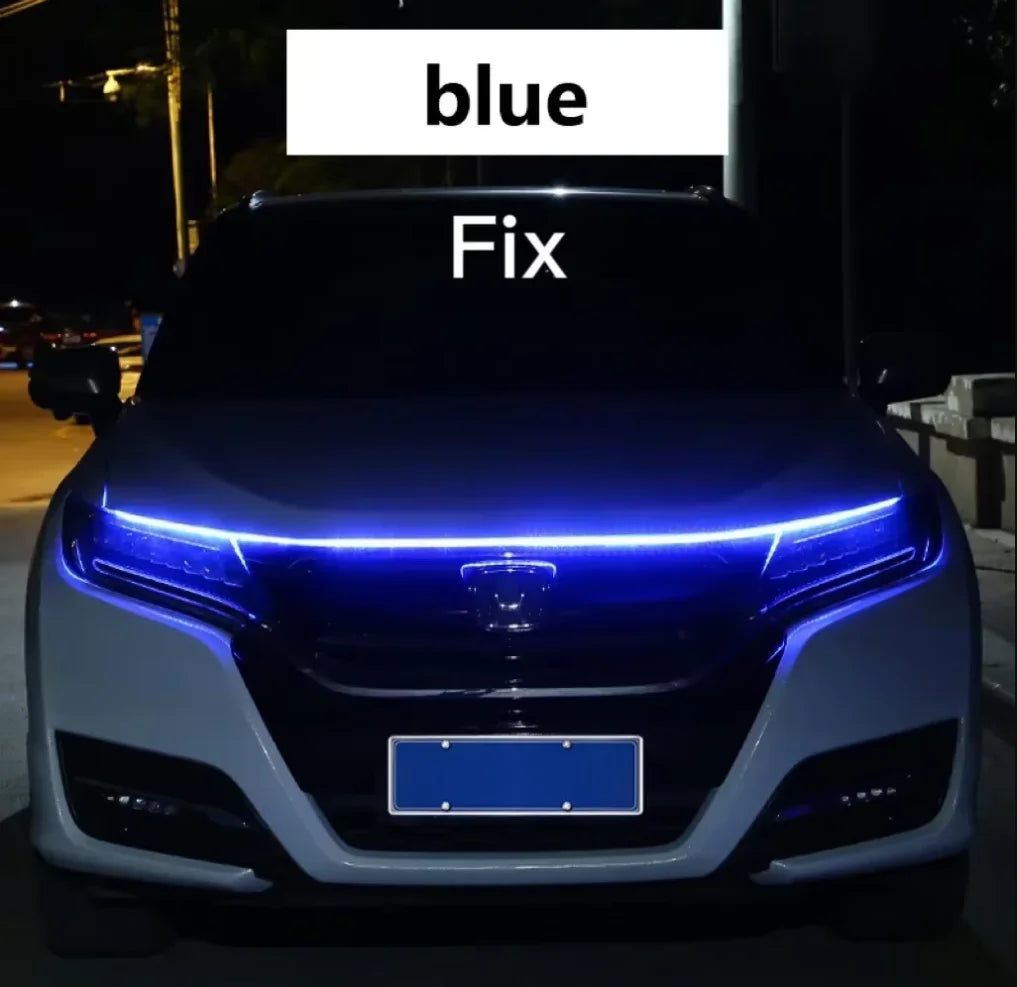 LED Car Hood Light Strip – Dynamic Start-Up Daytime Running Light (48" / 60" / 72") Waterproof DRL Accent