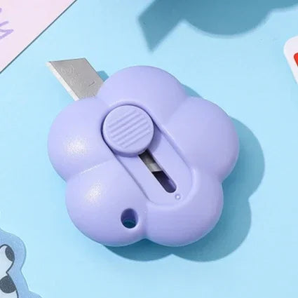Petal-Point Mini Flower Utility Knife – Safety Box Opener & Paper Cutter in Macaron Pastels