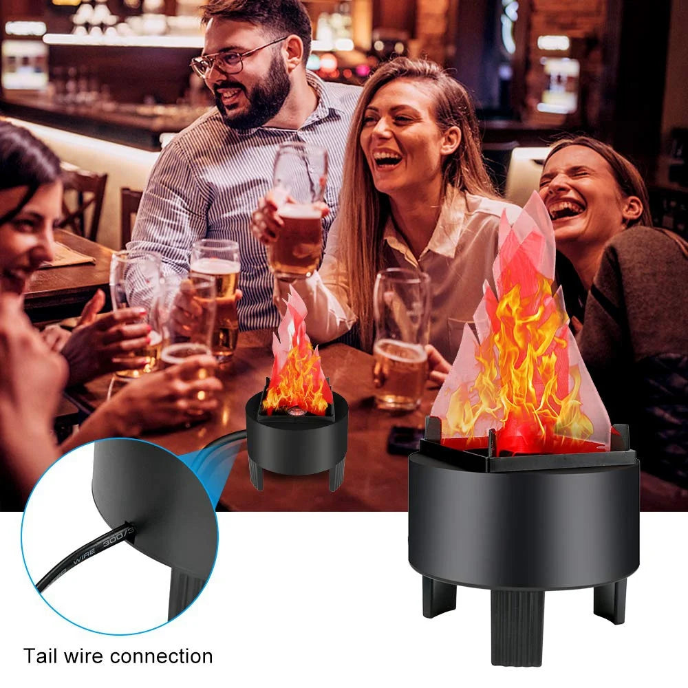 LED Flame Effect Lamp – Realistic Flickering Fire Light for Home, Parties & Outdoor Decor