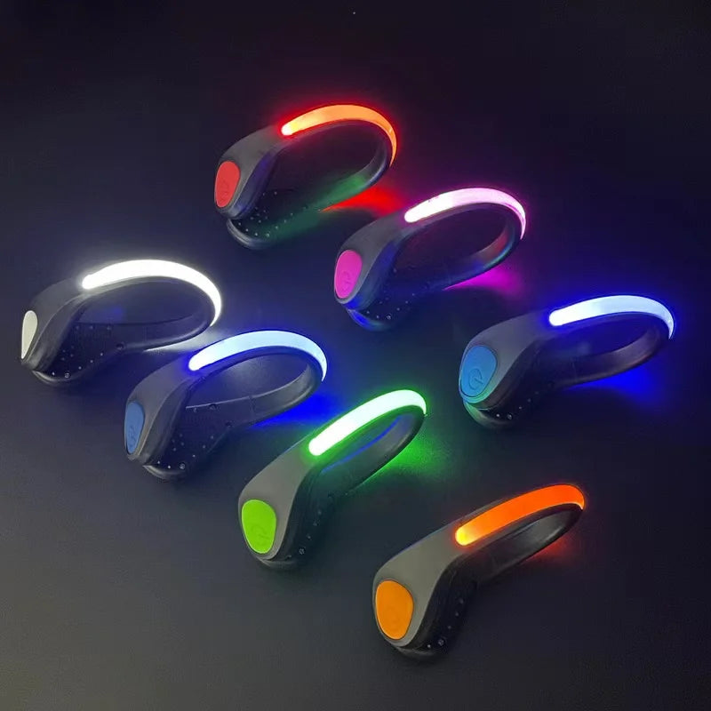 LED Shoe Clip Safety Light – Rechargeable RGB Running & Cycling Visibility Light