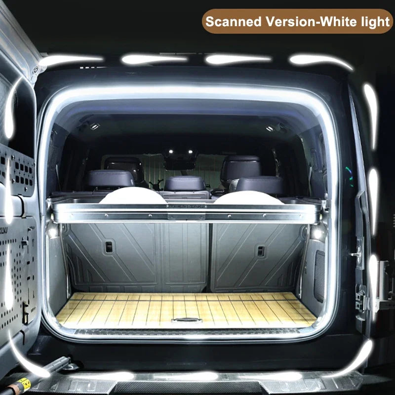 Dynamic LED Trunk Light Strip – Scanning Flow Waterproof Car Interior Atmosphere Lighting (2M / 4M)