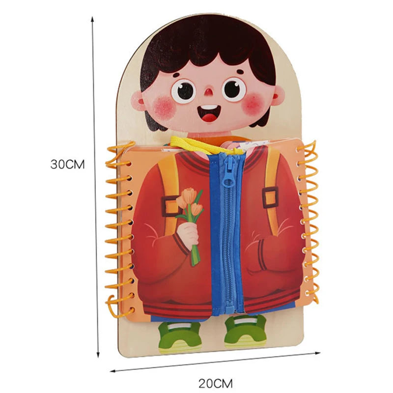 Montessori Sensory Busy Book – Toddler Life Skills Training & Fine Motor Quiet Book for Travel & Learning