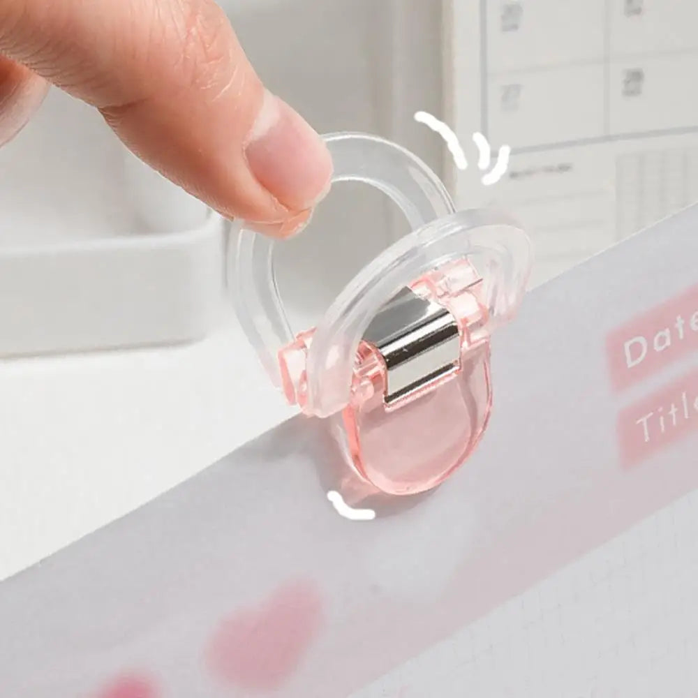 VividView Multifunctional Page Clips – 4-Piece Transparent Corner Clip Set for Books, Files & Indexing