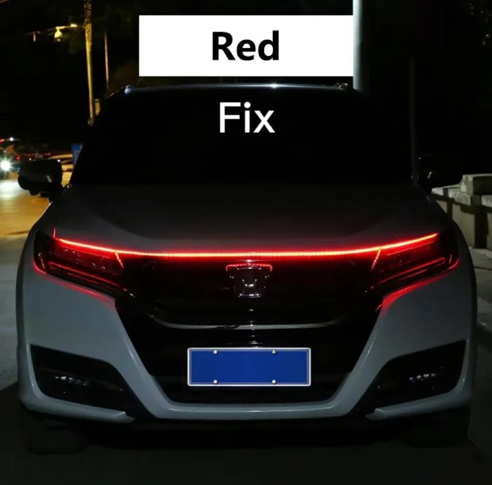 LED Car Hood Light Strip – Dynamic Start-Up Daytime Running Light (48" / 60" / 72") Waterproof DRL Accent