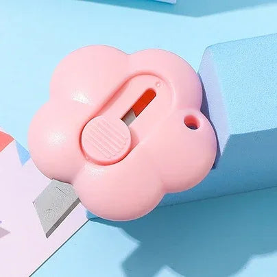 Petal-Point Mini Flower Utility Knife – Safety Box Opener & Paper Cutter in Macaron Pastels