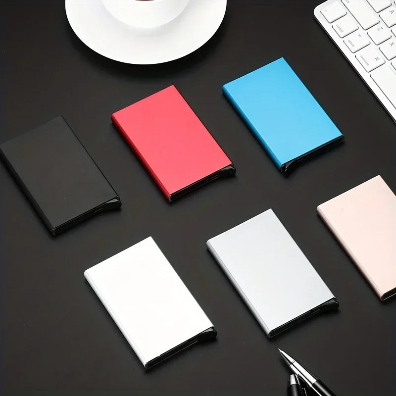 VaultPro Slim RFID-Blocking Metal Wallet – Anti-Theft Aluminum Credit Card Case for Men & Women