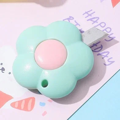 Petal-Point Mini Flower Utility Knife – Safety Box Opener & Paper Cutter in Macaron Pastels