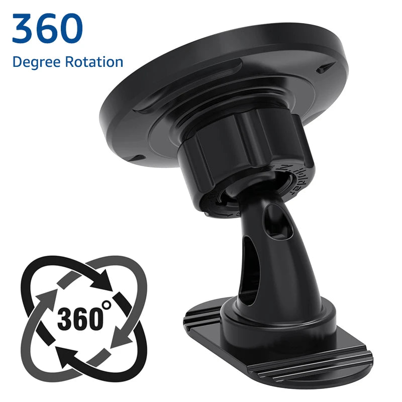 Magnetic Car Phone Mount – 360° Rotating MagSafe Compatible Dashboard Phone Holder