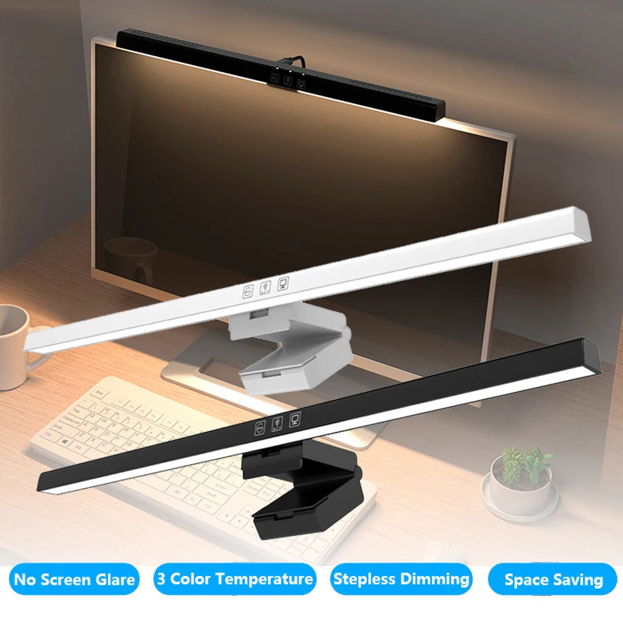Pro-Focus 50cm Monitor Light Bar – Asymmetric Eye-Care Screen Hanging Lamp with Stepless Dimming