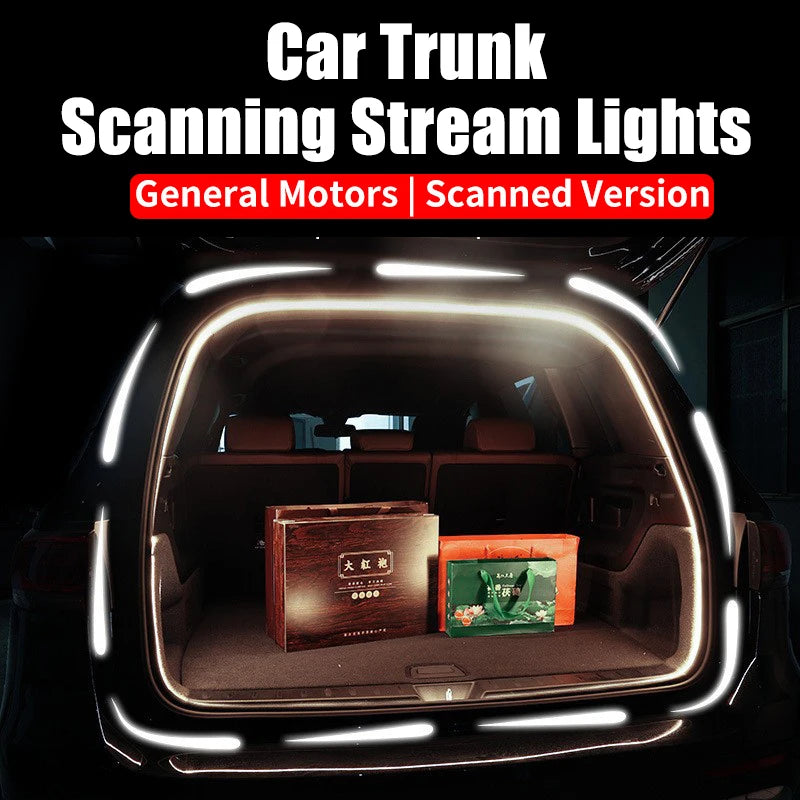 Dynamic LED Trunk Light Strip – Scanning Flow Waterproof Car Interior Atmosphere Lighting (2M / 4M)