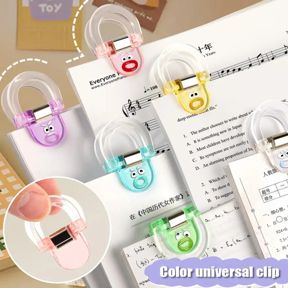 VividView Multifunctional Page Clips – 4-Piece Transparent Corner Clip Set for Books, Files & Indexing