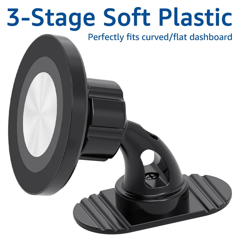 Magnetic Car Phone Mount – 360° Rotating MagSafe Compatible Dashboard Phone Holder
