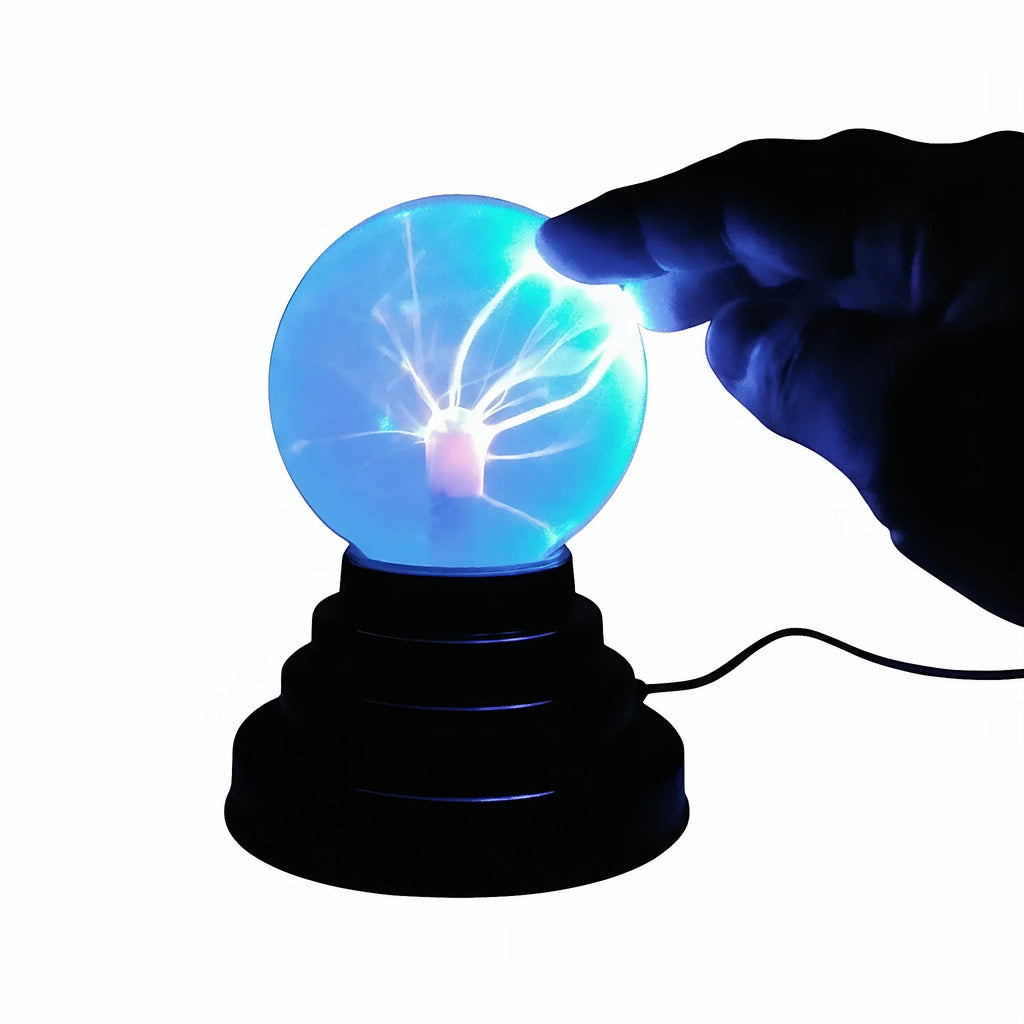 3" Touch Plasma Ball Lamp – Interactive LED Lightning Globe Night Light for Bedroom & Desk Decor