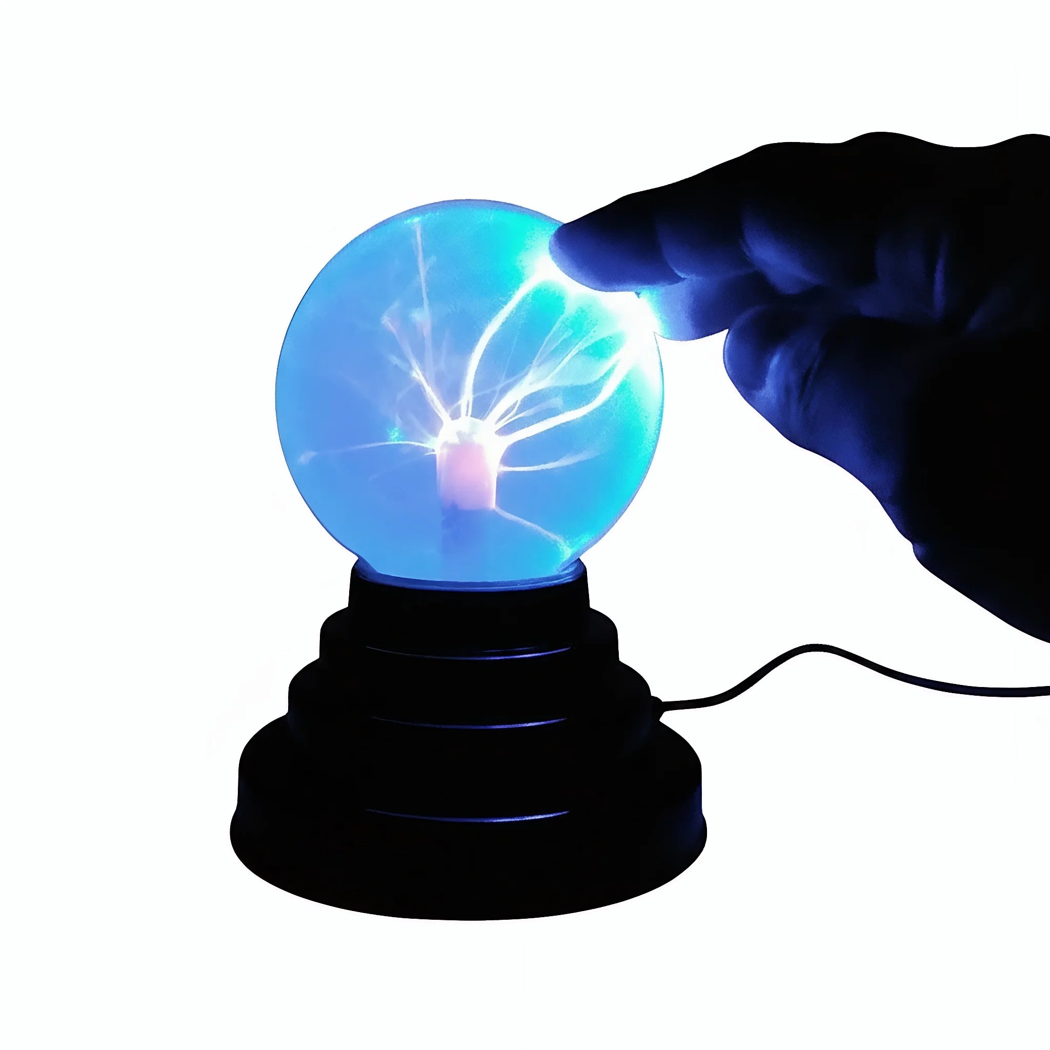 3" Touch Plasma Ball Lamp – Interactive LED Lightning Globe Night Light for Bedroom & Desk Decor