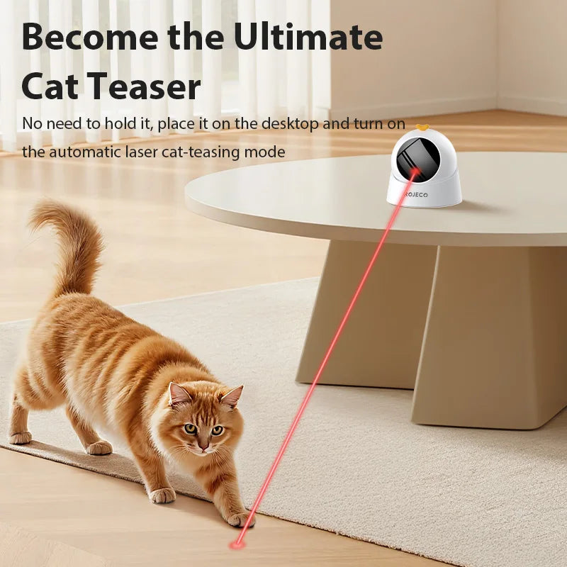 ROJECO Automatic Cat Laser Toy – Interactive Smart Laser Pet Toy with Adjustable Modes