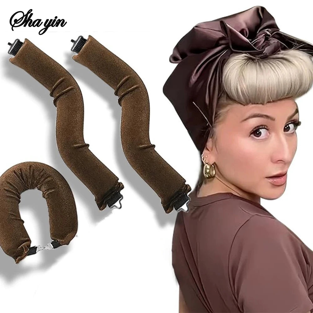 Heatless Hair Curling Rod Headband – Overnight Soft Hair Curlers for Natural No-Heat Waves
