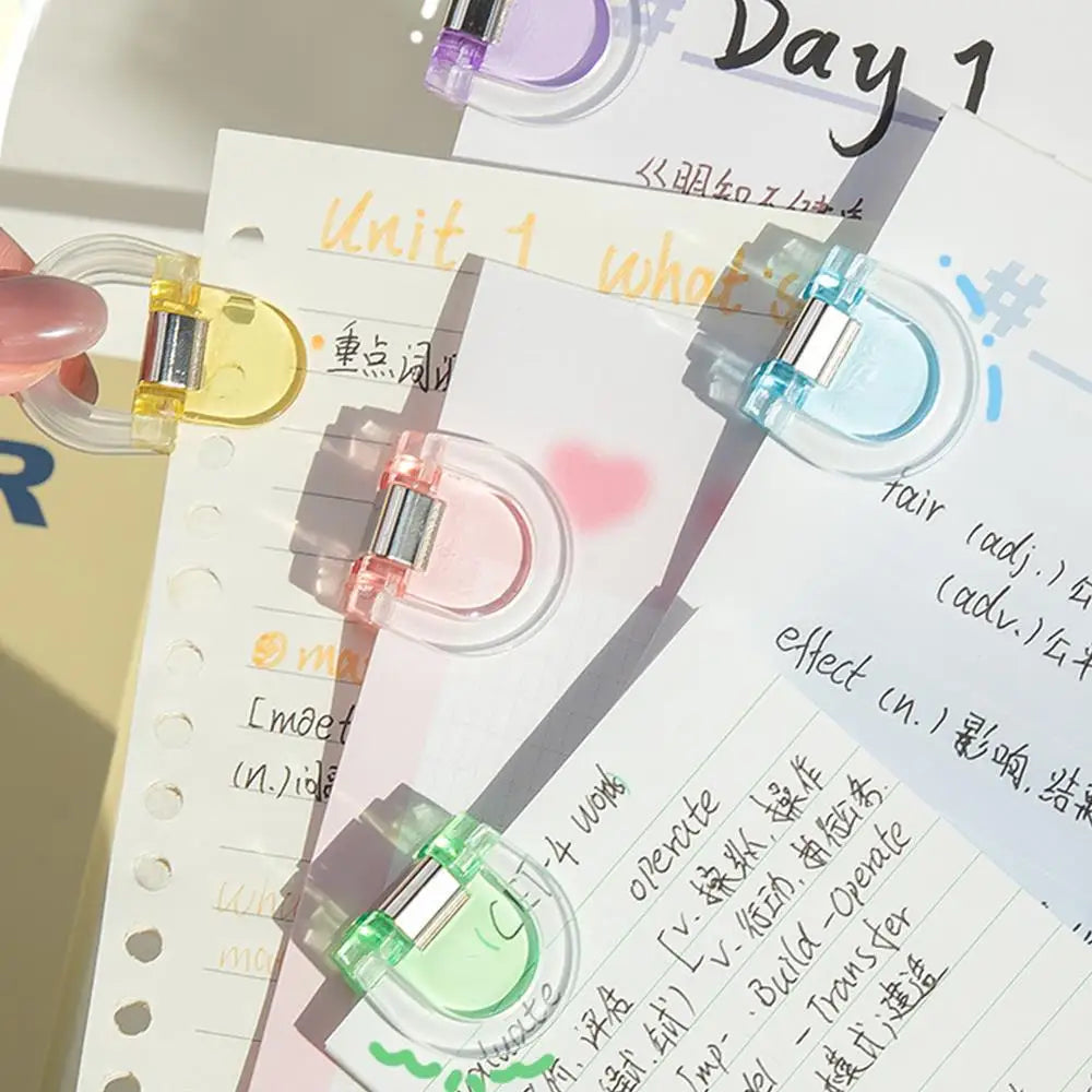 VividView Multifunctional Page Clips – 4-Piece Transparent Corner Clip Set for Books, Files & Indexing