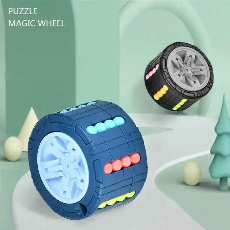 3D Cylinder Bean Puzzle & Fidget Spinner – Rotating Slide Logic Game for Stress Relief & Focus