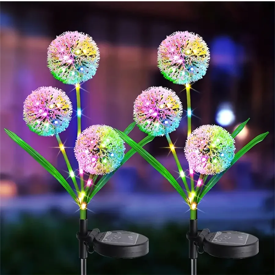 Solar Dandelion Garden Stake Lights – Waterproof LED Landscape Decor for Patios & Walkways