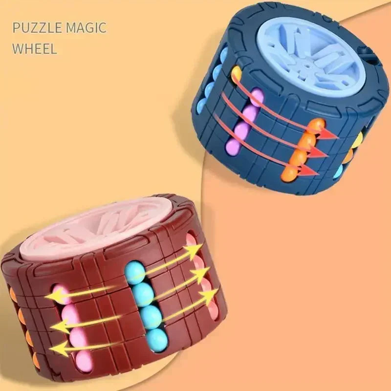 3D Cylinder Bean Puzzle & Fidget Spinner – Rotating Slide Logic Game for Stress Relief & Focus