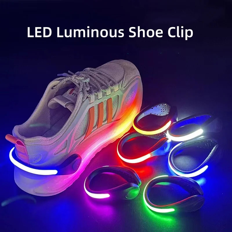 LED Shoe Clip Safety Light – Rechargeable RGB Running & Cycling Visibility Light