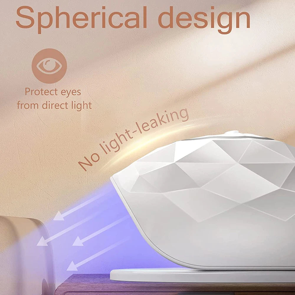 UV LED Nail Lamp with LCD Display – Professional Gel Nail Dryer with Memory Timer